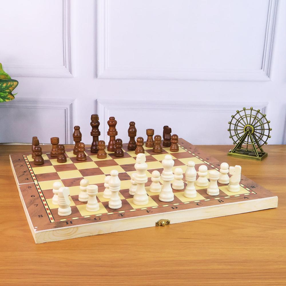 Foldable Wooden Chess Board Set (30, 30 Cm / 1 Set)