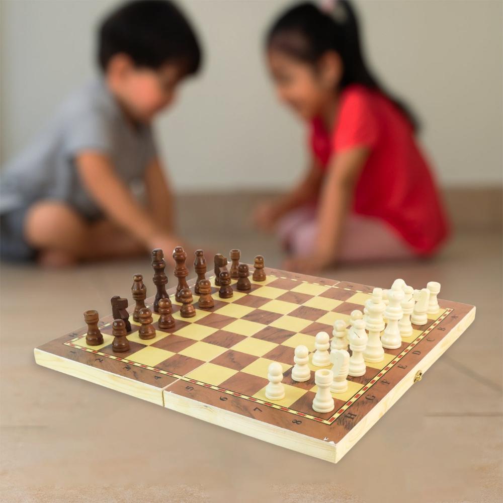 Foldable Wooden Chess Board Set (30, 30 Cm / 1 Set)