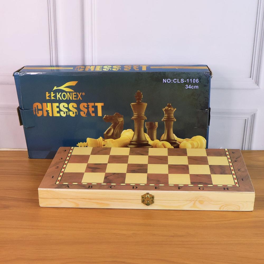 Foldable Wooden Chess Board Set (30, 30 Cm / 1 Set)