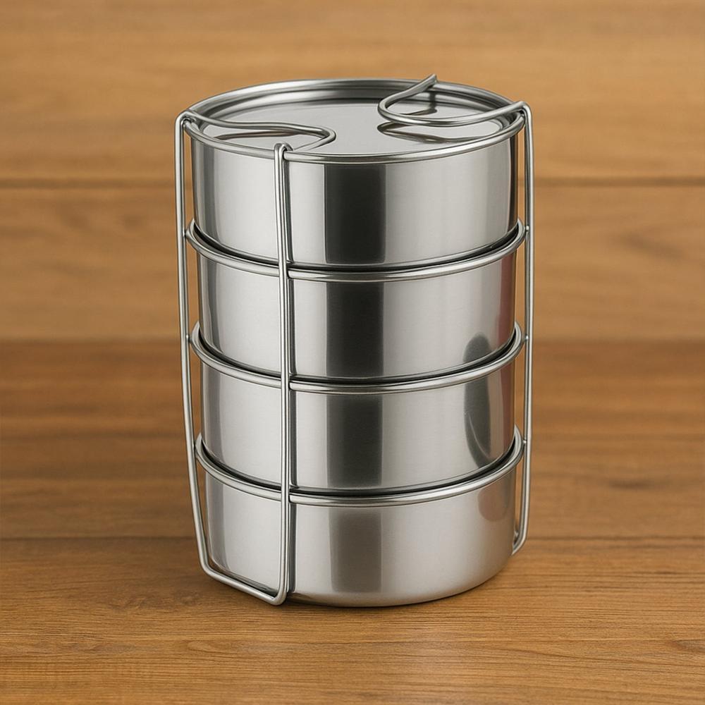 Double Wall Insulated Tiffin with Handle (1 Pc) Stackable, Hot Food Container