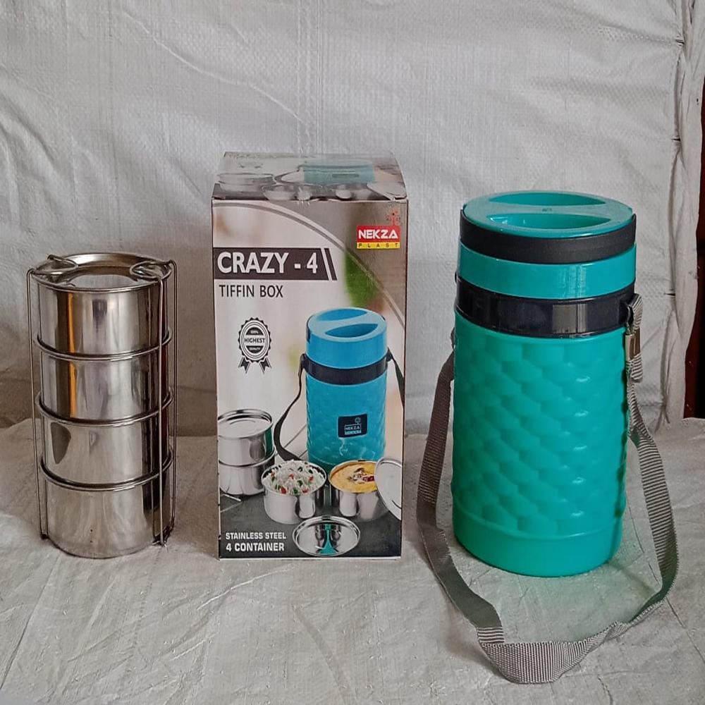 Double Wall Insulated Tiffin with Handle (1 Pc) Stackable, Hot Food Container