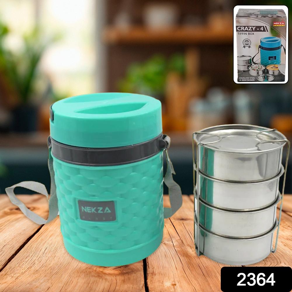 Double Wall Insulated Tiffin with Handle (1 Pc) Stackable, Hot Food Container