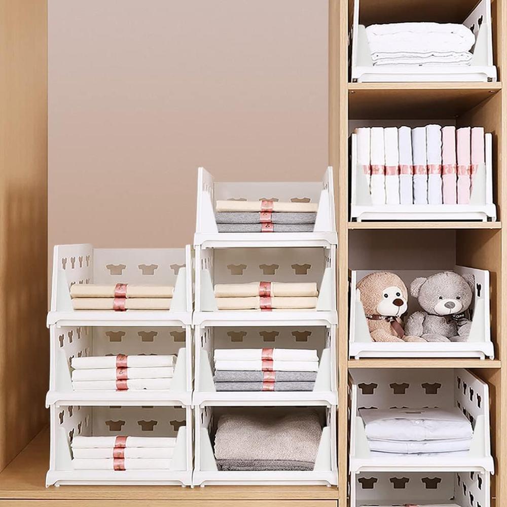 3 Layer Stackable Multifunctional Storage,For Clothes Foldable Drawer Shelf Basket Utility Cart Rack Storage Organizer Cart For Kitchen, Pantry Closet, Bedroom, Bathroom, Laundry(3 Layer 1 Pc) - Product Type: Home Improvement
