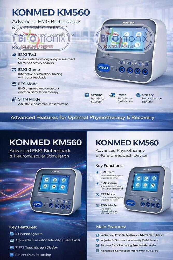 Konmed KM-560 4 Channel EMG Biofeedback System with Rehab Features