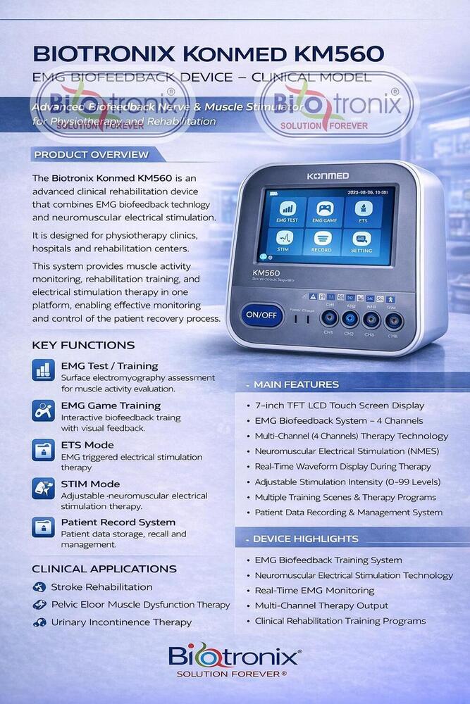 Konmed KM-560 EMG Biofeedback Device with Clinical Monitoring