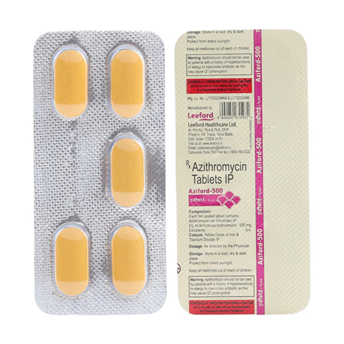 Aziford 500 mg Tablet, Azithromycin Antibiotic Medicine