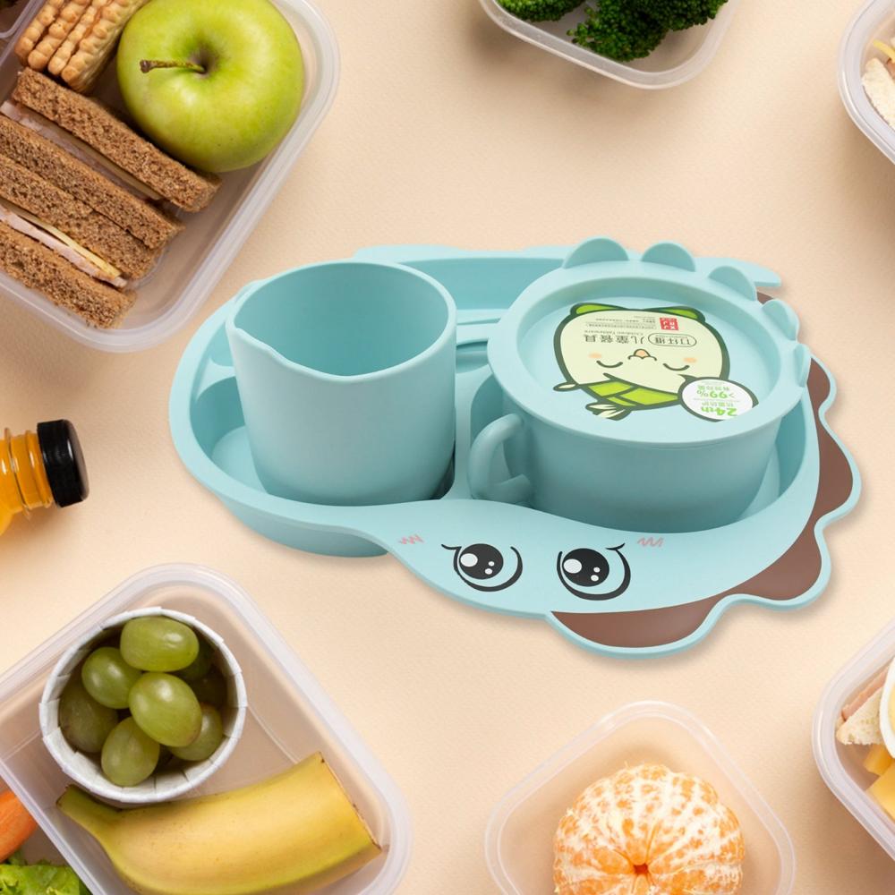 Baby Feeding Set For Kids And Toddlers (7 Pcs Set) - Color: Mix