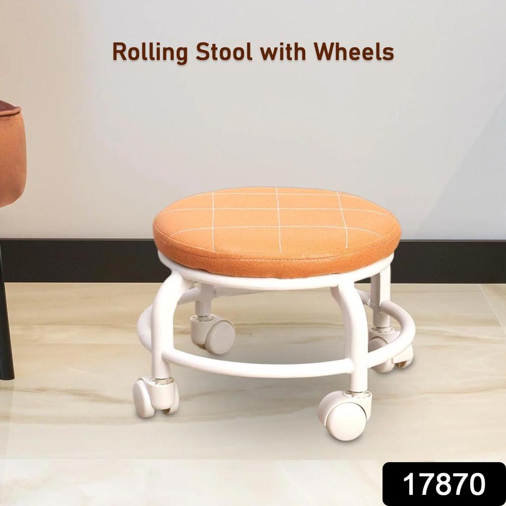 Roller Seat Stool Low Height Rolling Plastic Stool Multifunctional (1 Pc) - Color: Mix