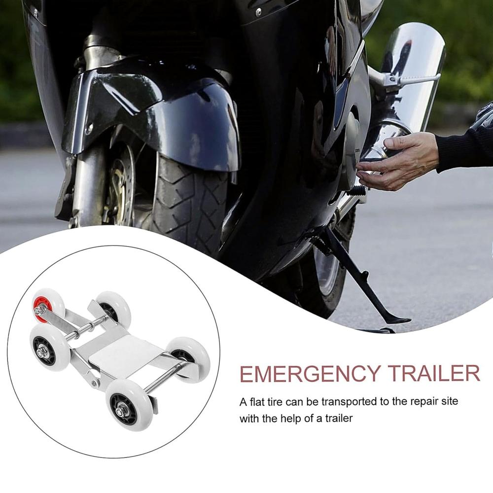 Heavy Duty Motorcycle Front Wheel Parking Roller Stand (1 Pc) - Color: Mix