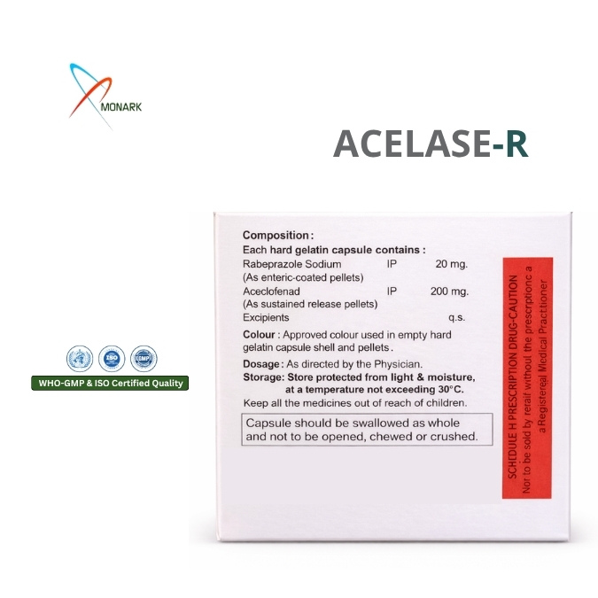Aceclofenac (Sustained-release) And Rabeprazole Sodium (Enteric Coated) Capsules