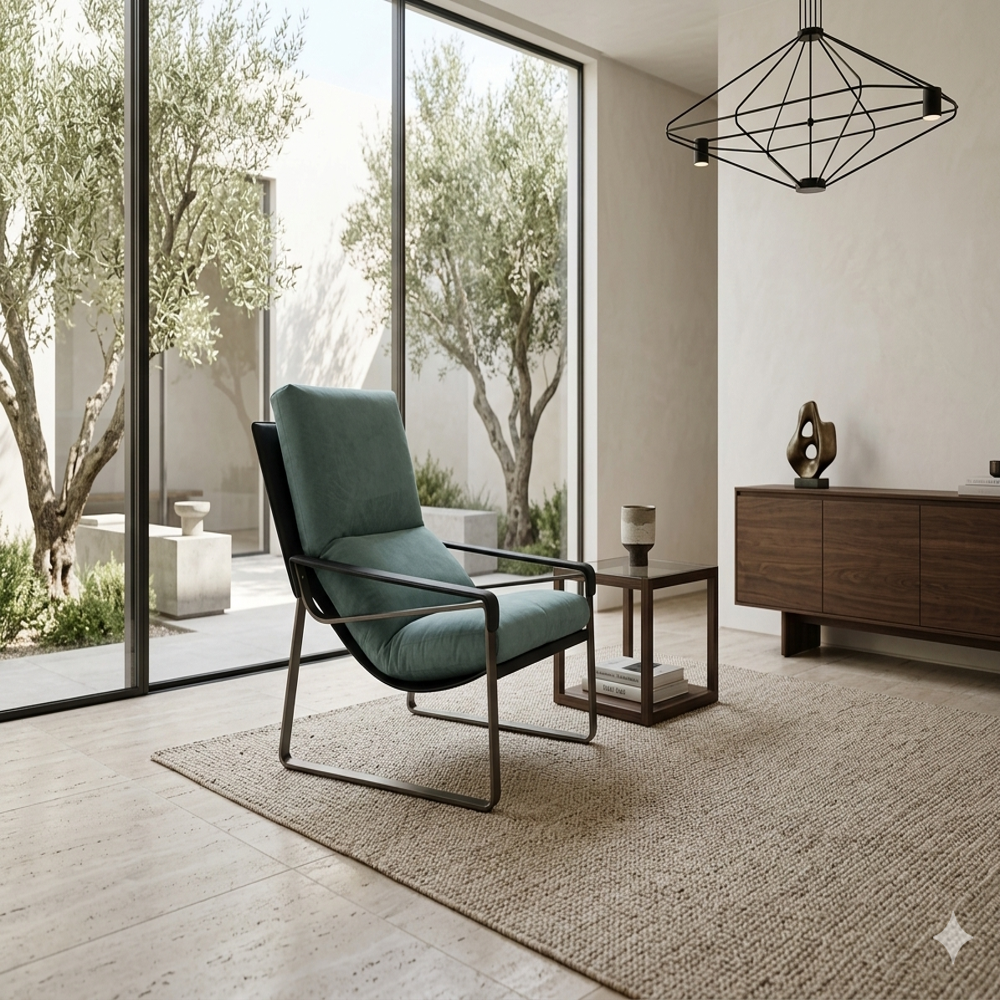 Minimalist  Upholstered Lounge Chair