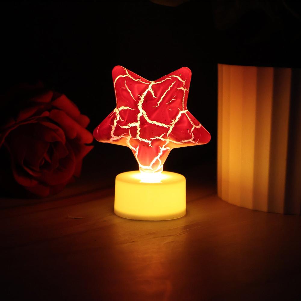 Star Shape Decorative Led Tealight Candles (12 Pc) - Color: Mix