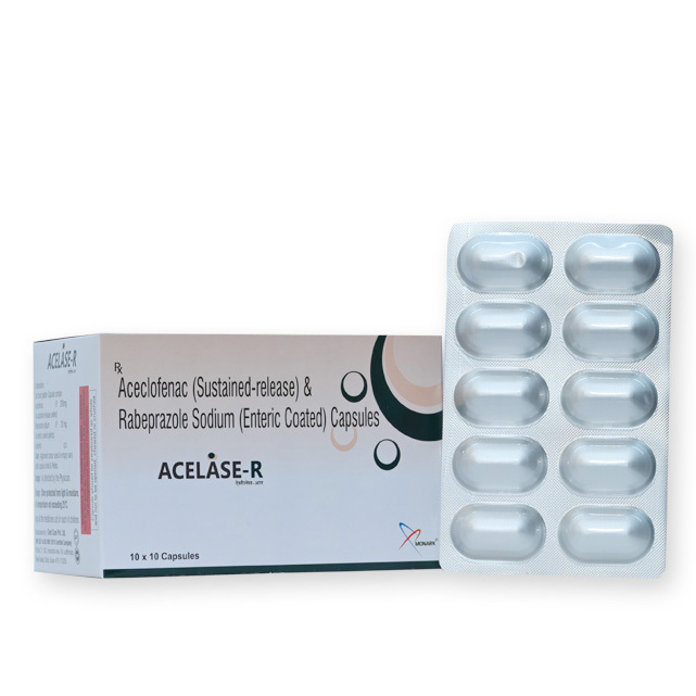 Aceclofenac (Sustained-release) And Rabeprazole Sodium (Enteric Coated) Capsules - Brand Name: Acelase-r