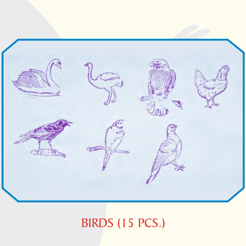 15Pcs Birds Stamps