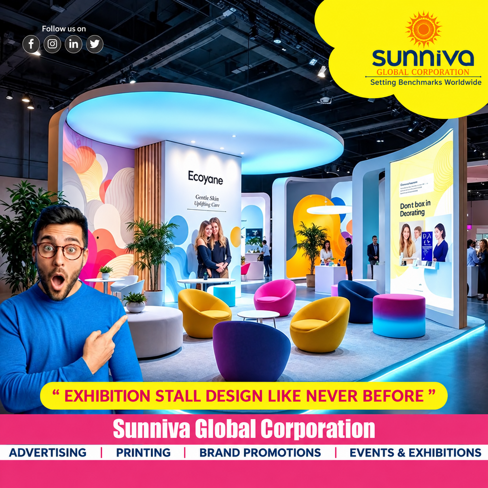 Exhibition Stall Design & Fabrication Services - Modular Panels MDF Octanorm Glass Wood Metal | Custom Built Reusable LED Lighting Quick Installation