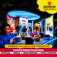 Exhibition Stall Design & Fabrication Services - Modular Panels, Mdf, Octanorm, Glass, Wood, Metal | Custom Built, Reusable, Led Lighting, Quick Installation
