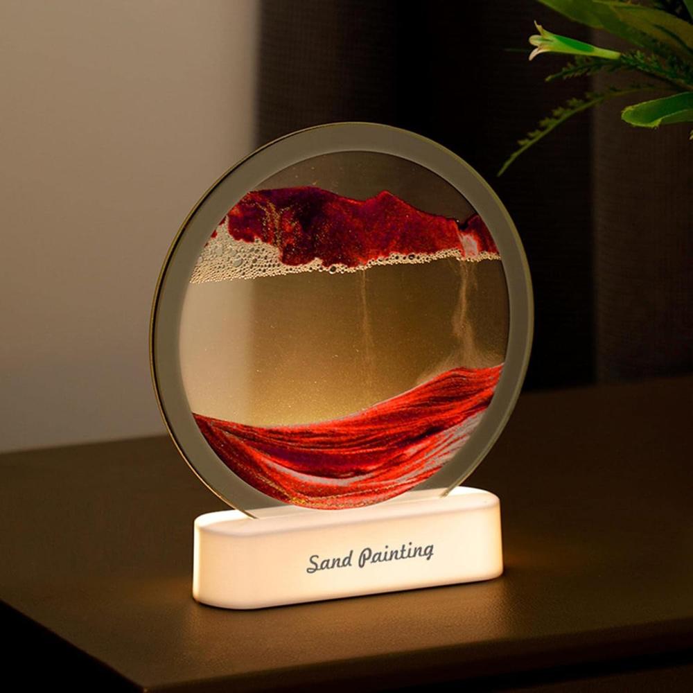 3D Liquid Motion Display With Led Light (1 Pc) - Color: Mix