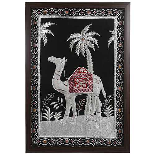 Jeweled Camel Under Palm Trees