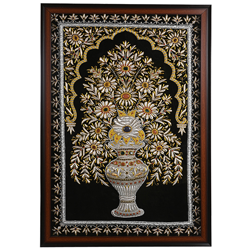 Jeweled Floral Vase Elegance