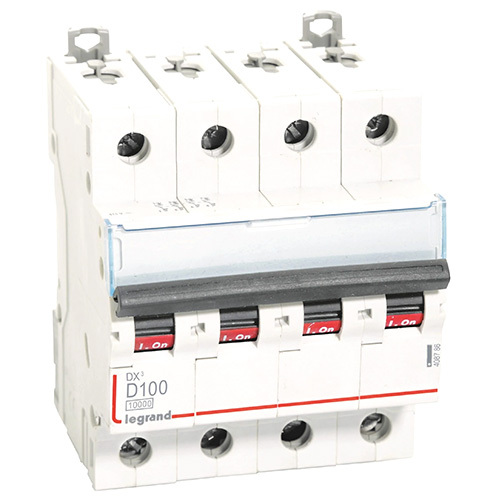 Legrand Dx3 100A FP Four Pole TPN MCB