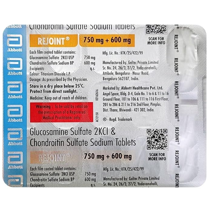 Rejoint New Tablet, Glucosamine & Diacerein  Osteoarthritis Treatment Medicine