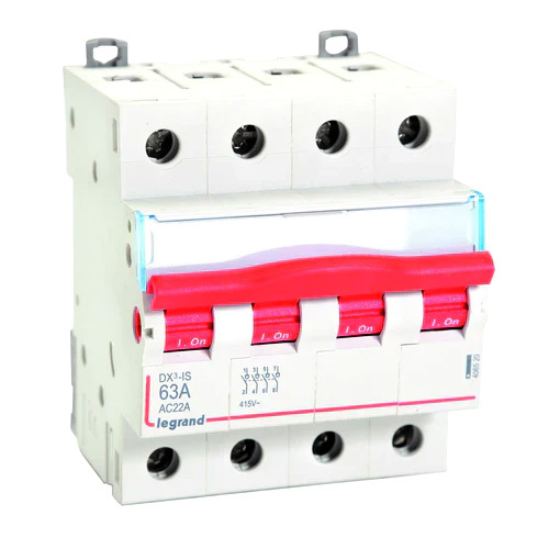 Legrand DX3 - 63A Four Pole 415V For AC Applications Up To 125A - 406520 Isolator