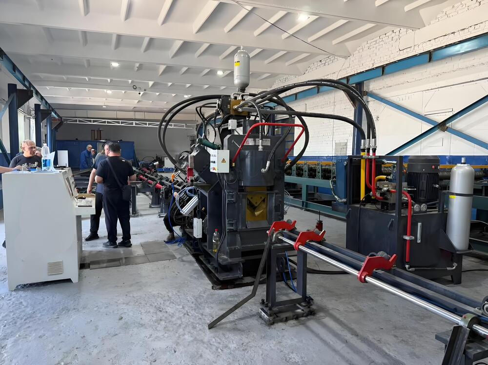 Substation Structure Manufacturing Automatic Cnc Angle Steel Punching Machine For Lattice Tower