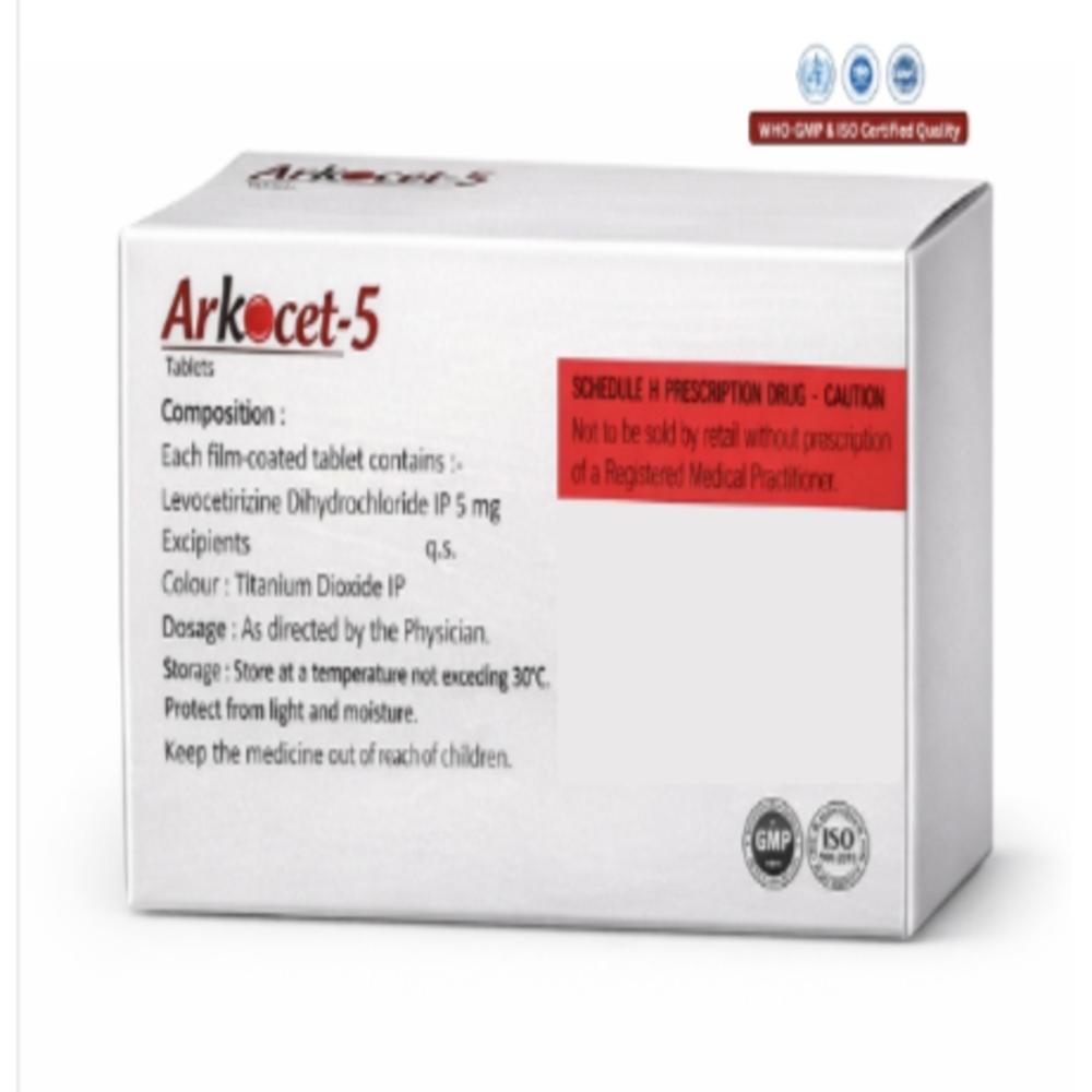 Levocetirizine Dihydrochloride Tablets Ip 5 Mg - Brand Name: Arkocet-5