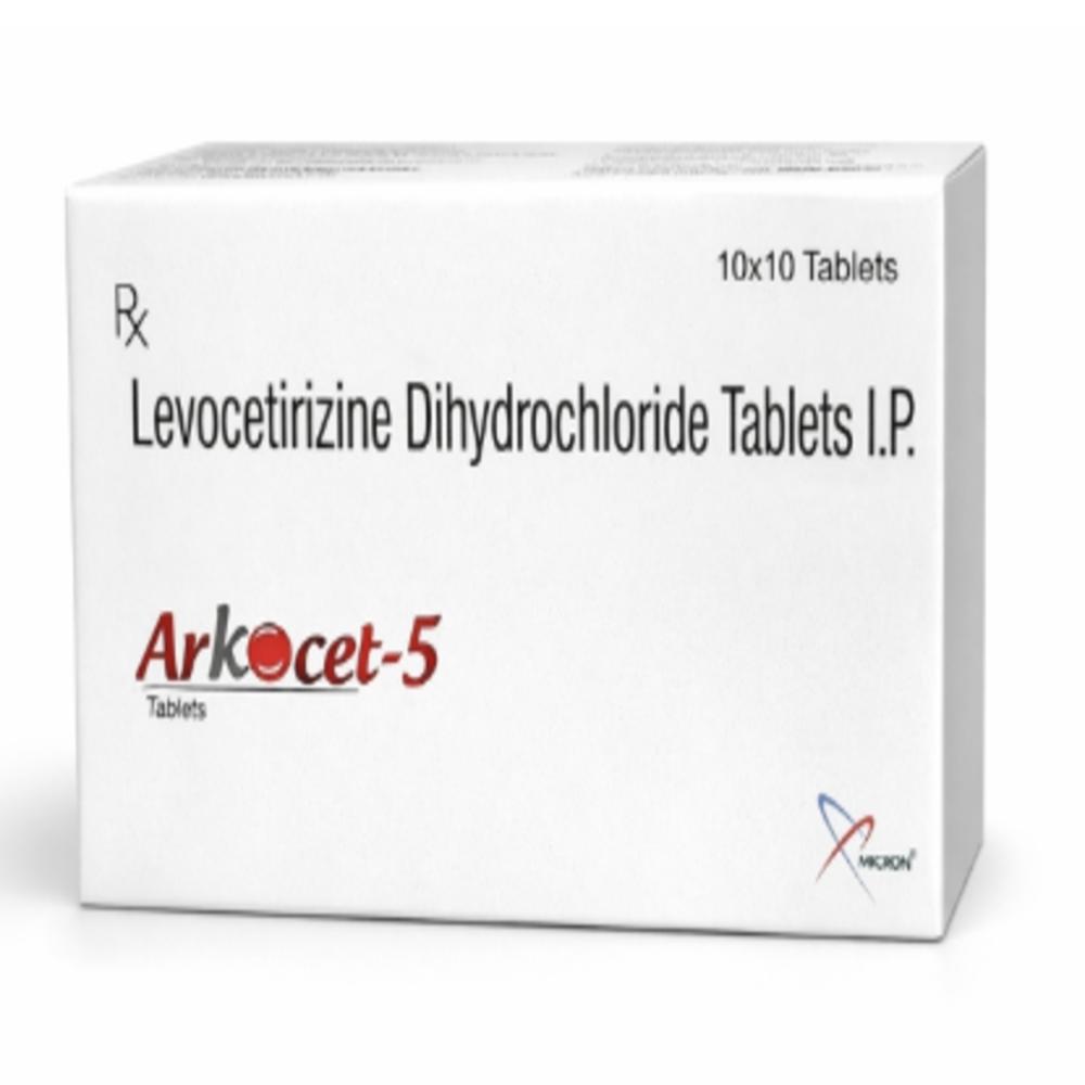 Levocetirizine Dihydrochloride Tablets Ip 5 Mg - Brand Name: Arkocet-5