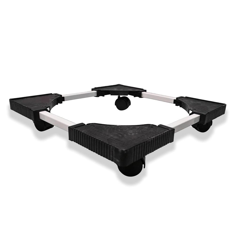 Adjustable Heavy-Duty Fridge and Washing Machine Stand Base Trolley 50x50 cm