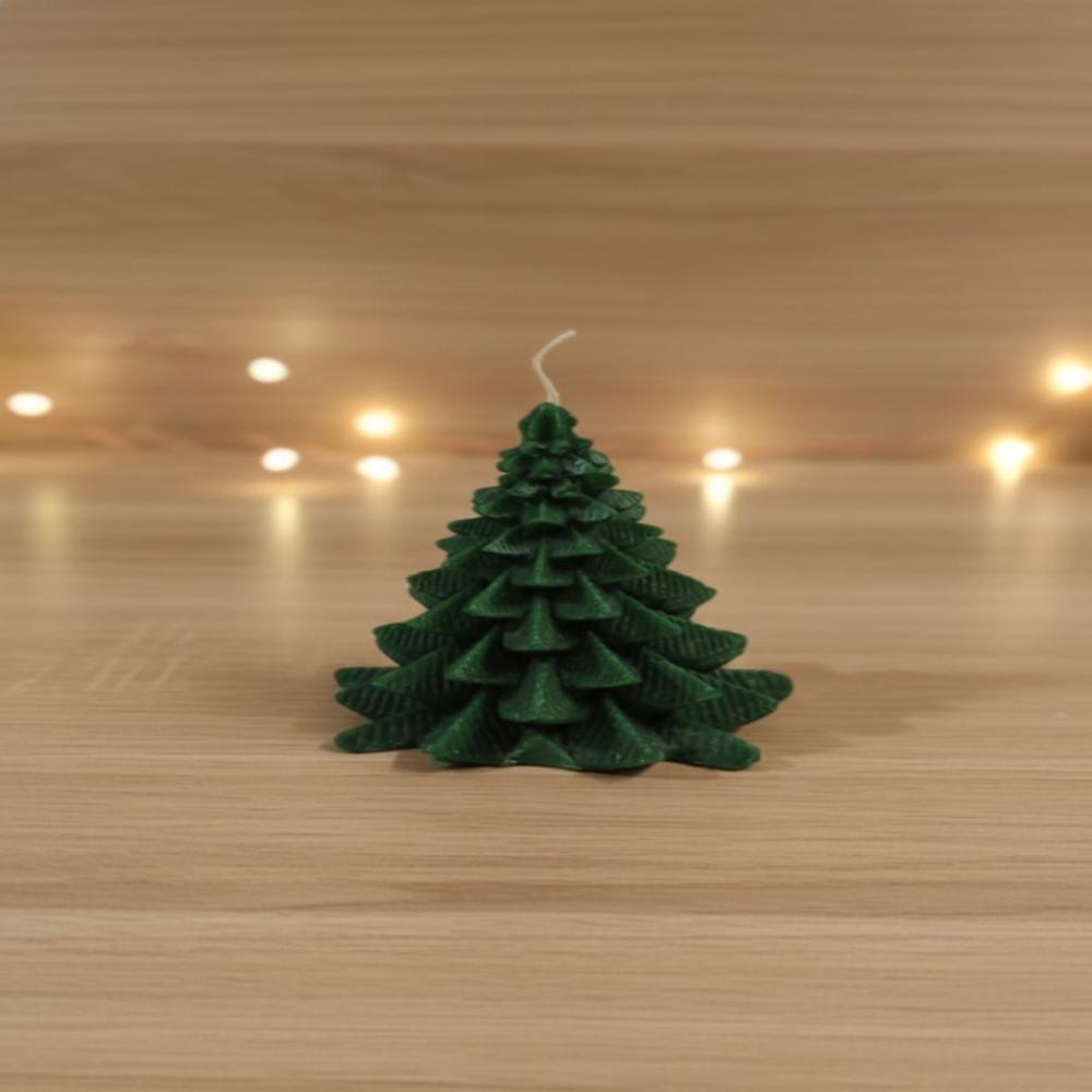 Christmas Tree Candle - Color: Green