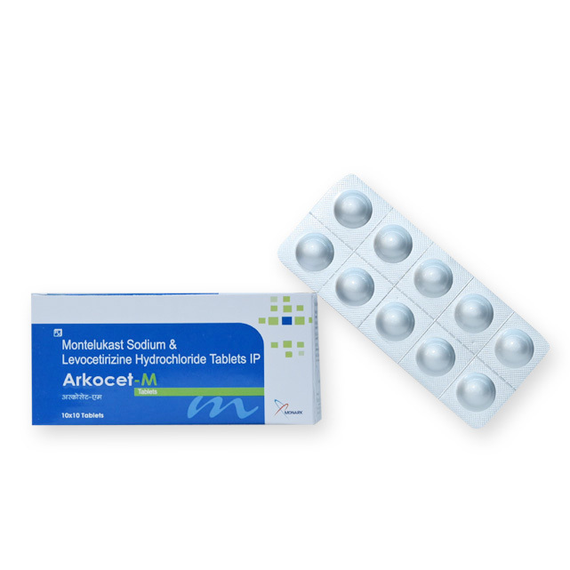 Montelukast Sodium And Levocetirizine Hydrochloride Tablets - Brand Name: Arkocet-m