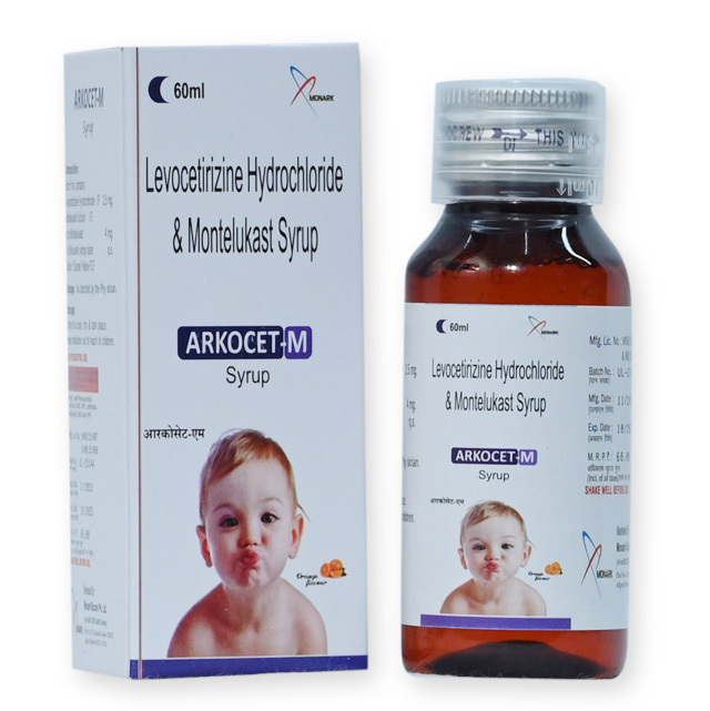 Levocetirizine Hydrochloride And Montelukast Syrup - Brand Name: Arkocet-m