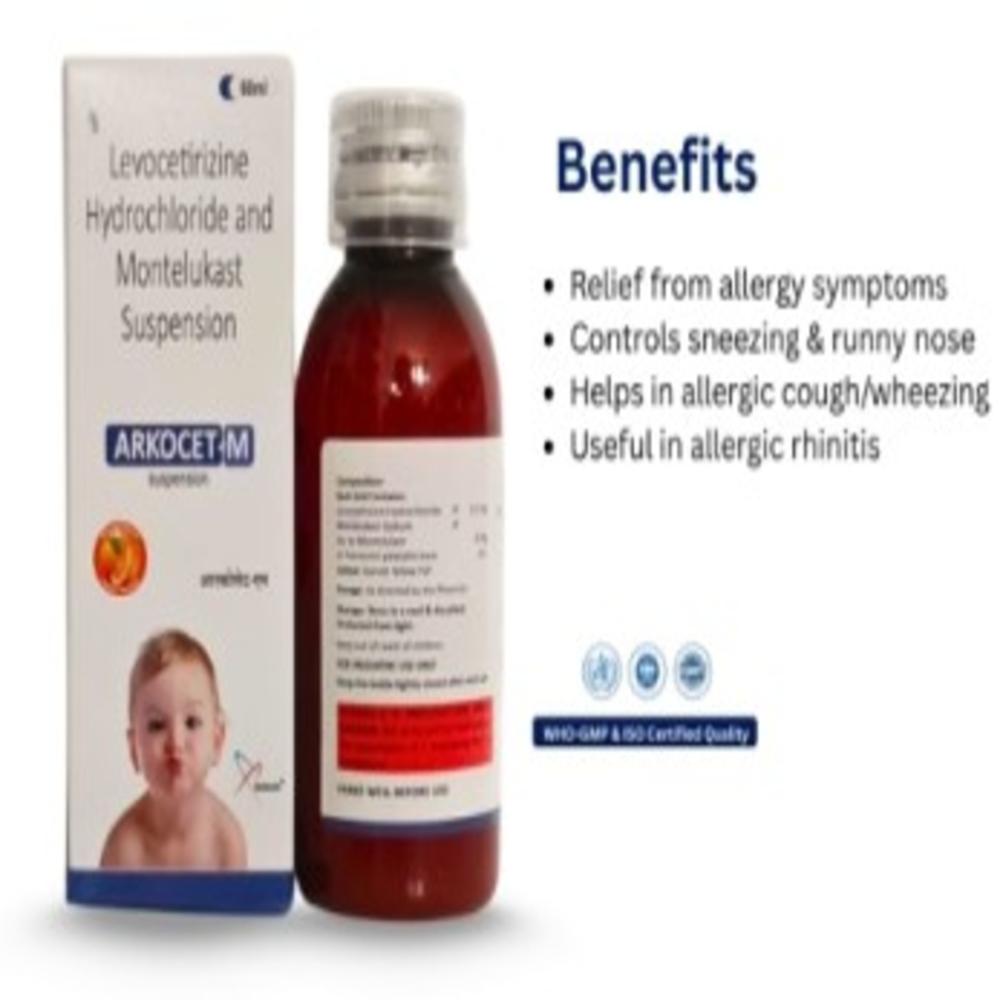 Levocetirizine Hydrochloride And Montelukast Syrup - Brand Name: Arkocet-m