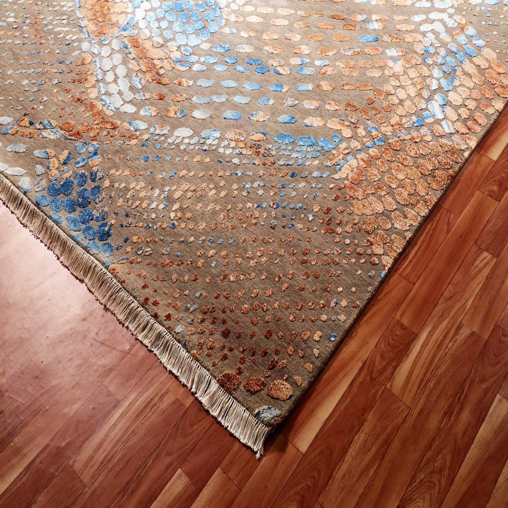 9x12 Feet Camel Blue Color Carpet
