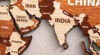 World Map (layered Wood  And Acrylic) - Size: Customizable