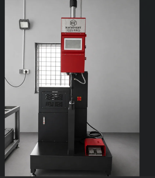 12 Ton Nut Insertion Machine - Welded Steel Structure, 1200x750x1800 mm, Blue & White | PLC Controlled, Hydraulic Drive, Touchscreen Interface