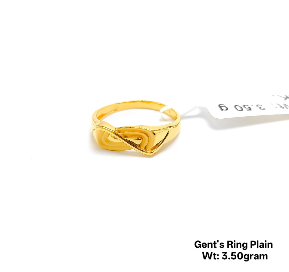22KT New Design Gold Gents Ring Plain