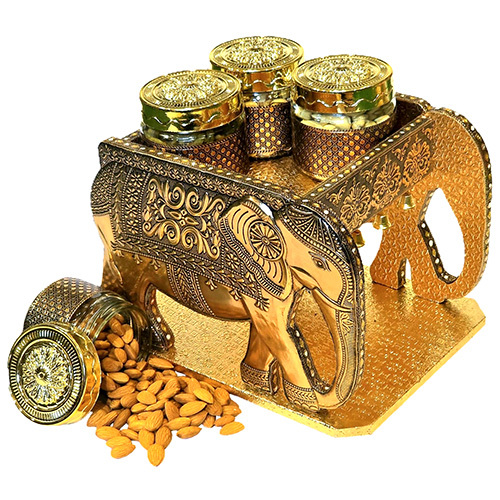 Meenakari Metal Jars Box