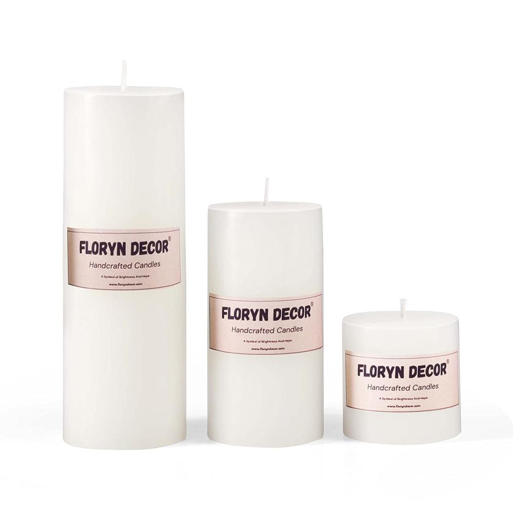 Round Pillar Candle - Burning Time: 30 Hours