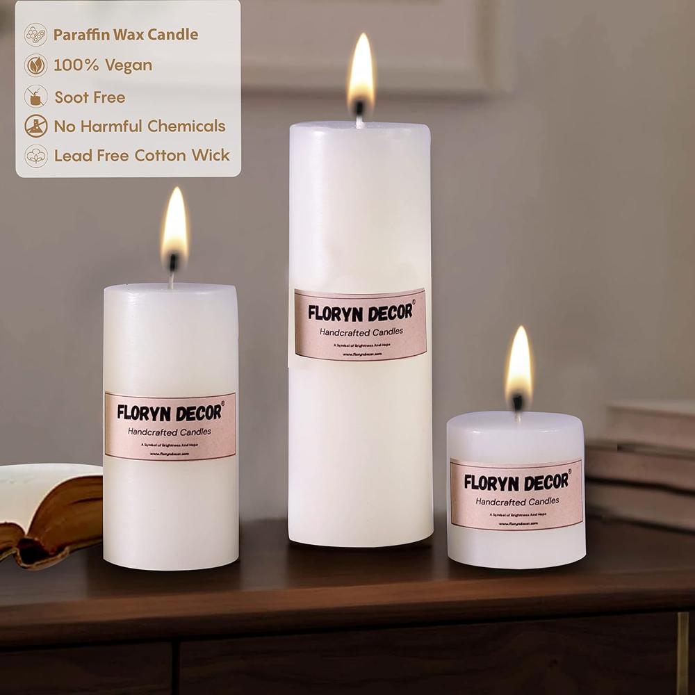 Round Pillar Candle - Burning Time: 30 Hours