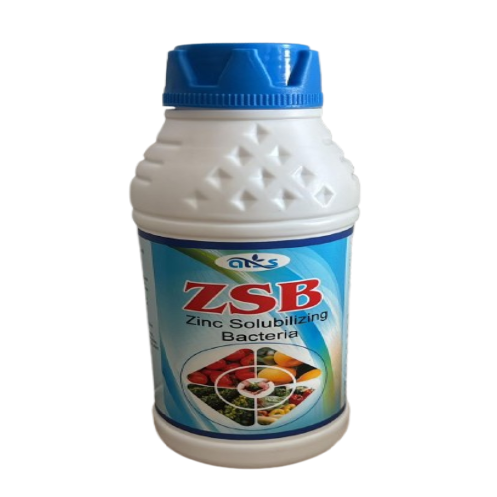 Z S B - Zinc Bacteria (1 Ltr) - Light Brown Liquid, Fully Water Soluble, >99% Purity, Controlled Release, Biofertilizer For Soil And Foliar Application