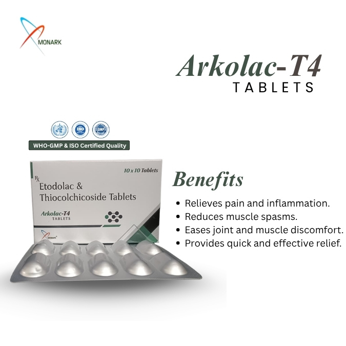 Etodolac 400mg + Thiocolchicoside 4mg Tablets