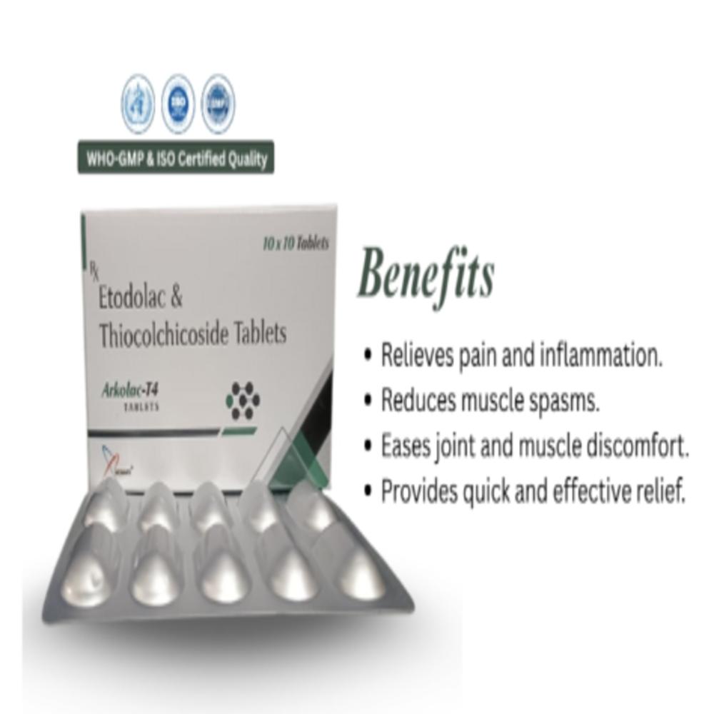 Etodolac And Thiocolchicoside Tablets - Brand Name: Arkolac-t4