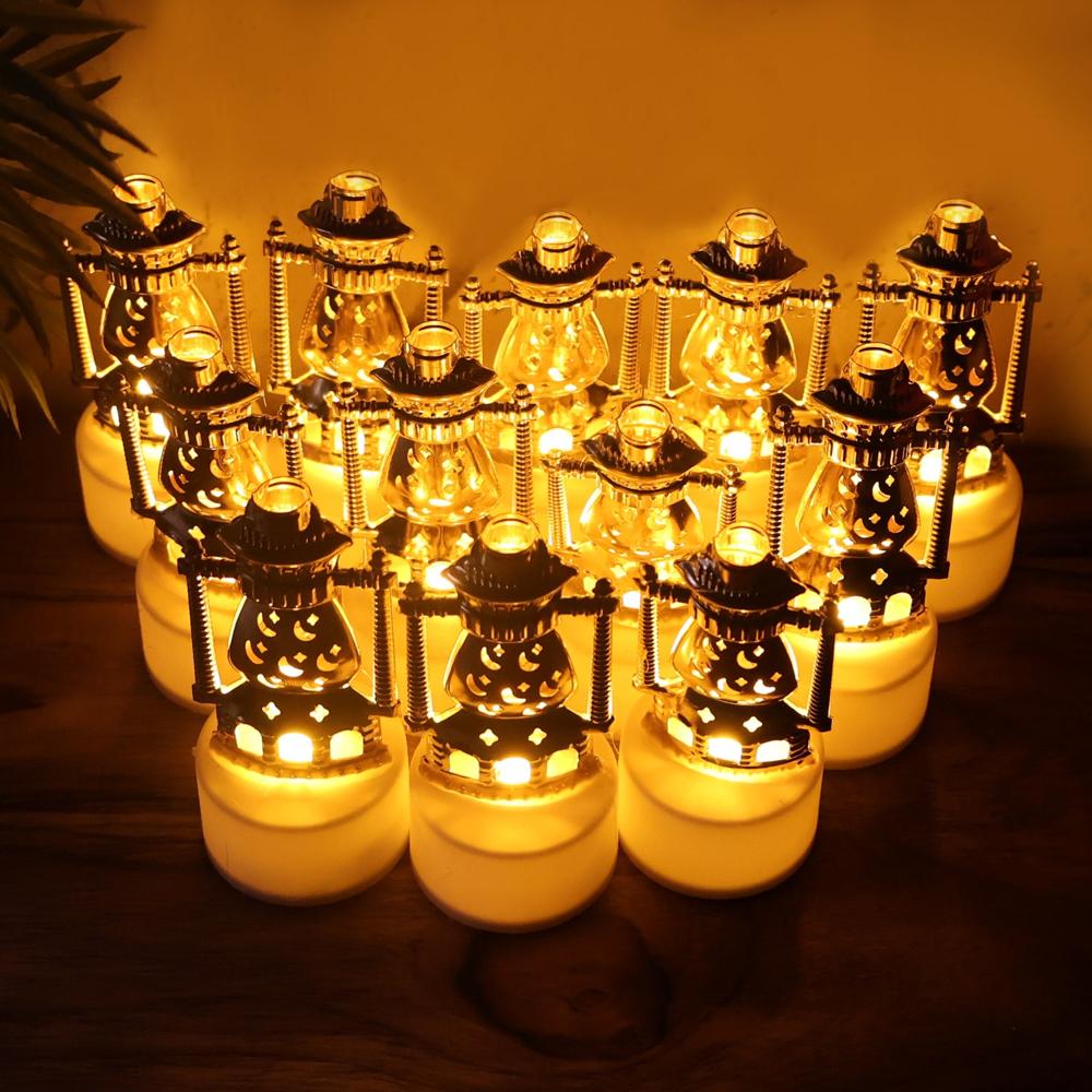 Vintage Lantern Style Decorative Flameless LED Candles (12 Pc)