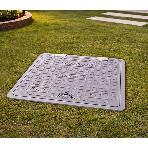 FRP MANHOLE COVER- With Lock & Hinge