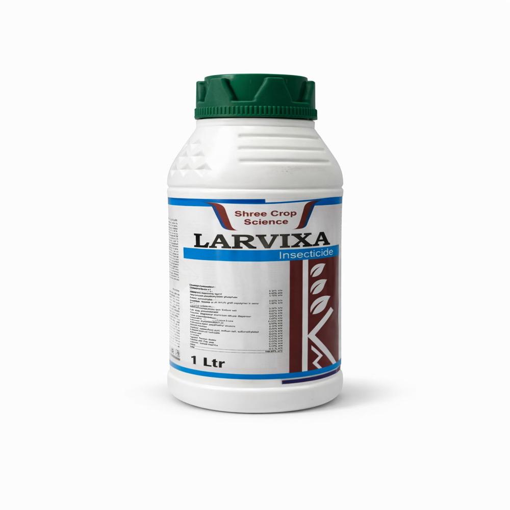 Larvixa - Chlorpyrifos 9.3% + Lambda-cyhalothrin 4.6% Zc, Off-white To Light Yellow Liquid Suspension Concentrate, Controlled Release, Contact And Stomach Action, 1 Litre