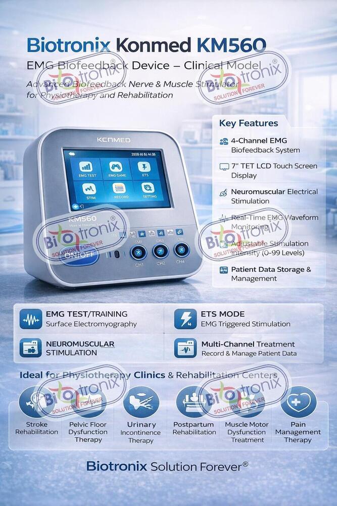 Konmed KM-560 4 Channel EMG Biofeedback Physiotherapy Machine