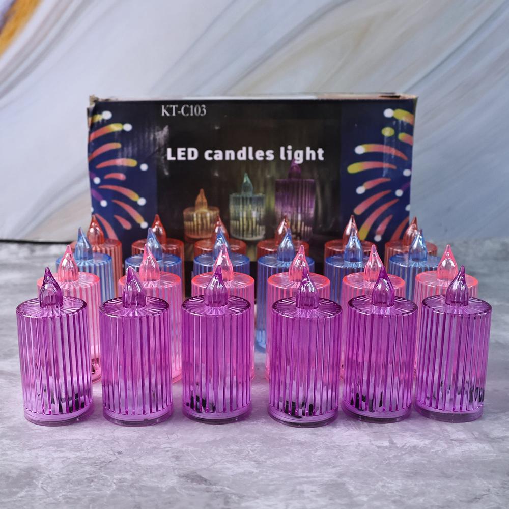 Decorative Flameless Electronic LED Candle Light Set (24 Pc)