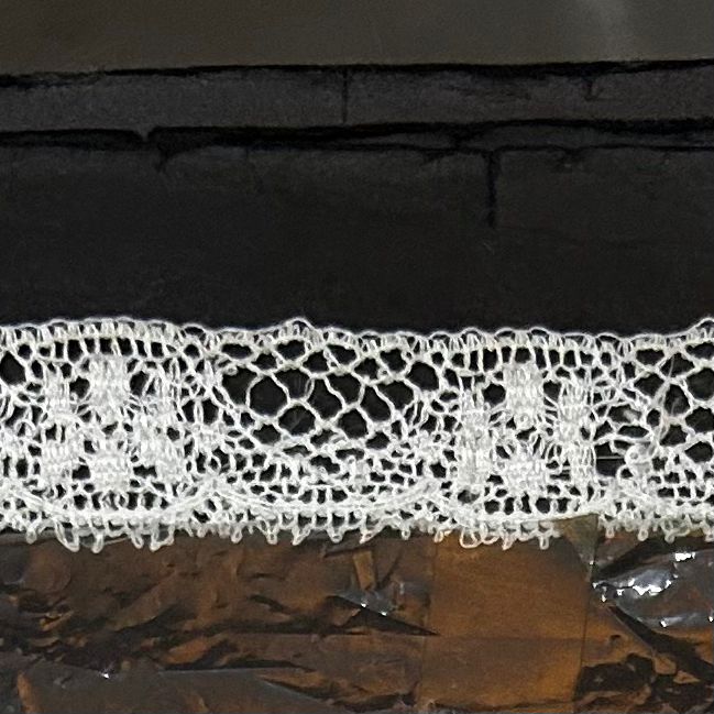 White Lyocell Money Lace Trim Narrow Decorative Border for Garments